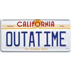 Outatime License Plate Back To The Future Tribute - Bumper Sticker