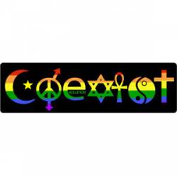 COEXIST Evolution Rainbow - Bumper Sticker