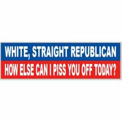 White, Straight Republican - Bumper Sticker