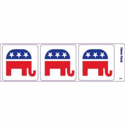 Republican Elephant Logo - Set Of 3 Magnets
