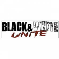 Black & White Unite - Bumper Sticker