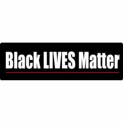 Black LIVES Matter Red Line - Bumper Magnet