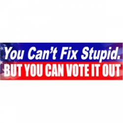 You Can't Fix Stupid But You Can Vote It Out - Bumper Sticker