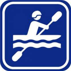 Kayaking Canoeing Symbol - Sticker
