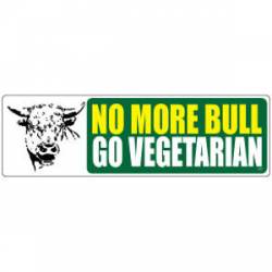 No Bull Go Vegetarian - Bumper Sticker