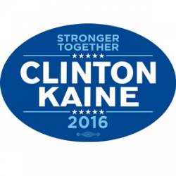 Hillary Clinton Tim Kaine For President - Oval Sticker