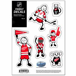 Detroit Red Wings - Set Of 6 Family Sticker Sheet