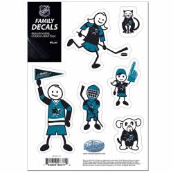 San Jose Sharks - Set Of 6 Family Sticker Sheet
