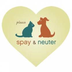 Please Spay And Neuter - Heart Magnet