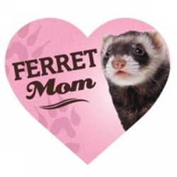 Ferret Mom - Heart Magnet