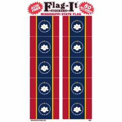 Mississippi State Flag - Pack Of 50 Mini Stickers