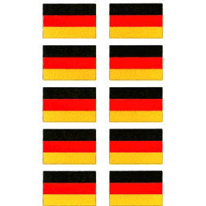 Germany 10 Mini Flag Stickers