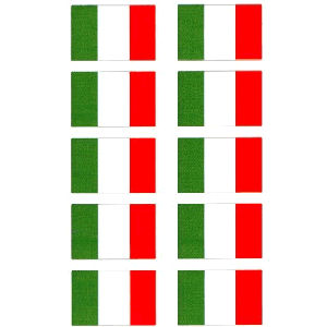 Italy 10 Mini Flag Stickers