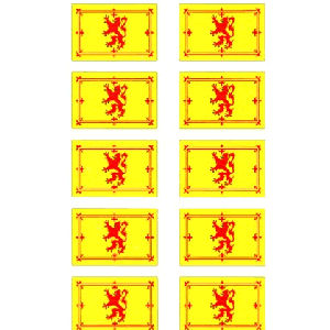 Scotland 10 Mini Flag Stickers