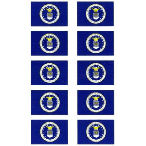 United States Air Force 10 Mini Flag Stickers