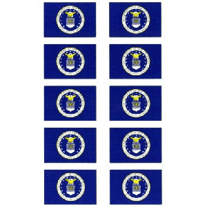United States Air Force 10 Mini Flag Stickers