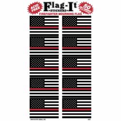 Thin Red Line American Flag - Pack Of 50 Mini Stickers