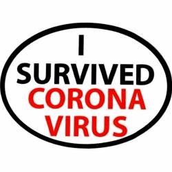 I Survived Corona Virus Covid-19 - Oval Sticker