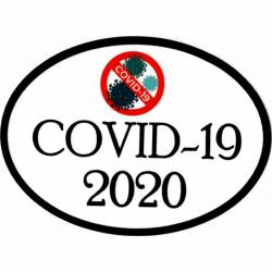 Covid-19 2020 - Oval Sticker