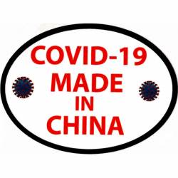 Covid-19 Made in China - Oval Sticker