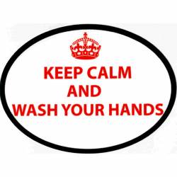 Keep Calm and Wash Your Hands - Oval Sticker