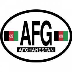 AFG Afganistan Afghanestan - Reflective Oval Sticker