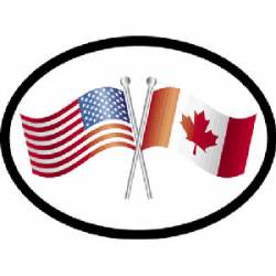 US And Australia - International Friendship Oval Sticker