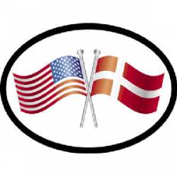 US And Canada - International Friendship Oval Sticker