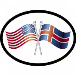 US And Great Britain - International Friendship Oval Sticker