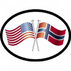 US And New Zealand - International Friendship Oval Sticker