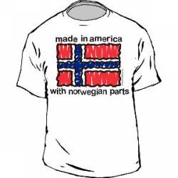 Made In USA With Norwegian Parts - Adult T-Shirt