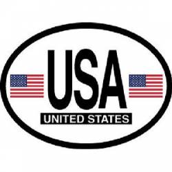 USA United States - Reflective Oval Sticker