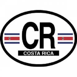 CR Costa Rica - Reflective Oval Sticker