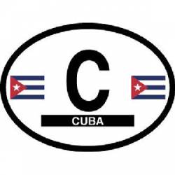 C Cuba - Reflective Oval Sticker