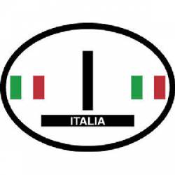 I Italy Italia - Reflective Oval Sticker