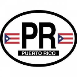 PR Puerto Rico - Reflective Oval Sticker
