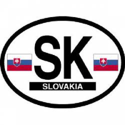 SK Slovakia - Reflective Oval Sticker