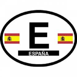 E Spain Espana - Reflective Oval Sticker