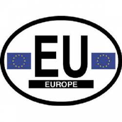 EU European Union Europe - Reflective Oval Sticker