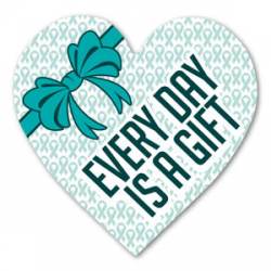 Cervical Cancer Awareness Every Day Is A Gift - Heart Magnet
