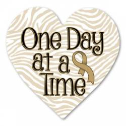 Childhood Cancer Awareness One Day At A Time - Heart Magnet