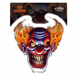 Hot Leathers Evil Clown Skull - Vinyl Sticker
