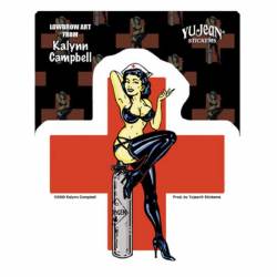 Naughty Nurse Pin Up Girl - Vinyl Sticker