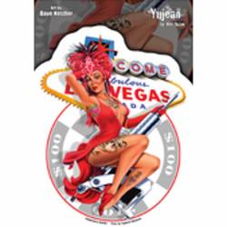 Welcome To Fabulous Las Vegas Pinup - Vinyl Sticker