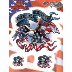 American Heritage American Flag Eagle - Set Of 3 Sticker Sheet