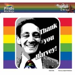 Thank You Harvey Rainbow LGBTQ - Vinyl Sticker