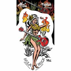 Hula Rock Hawaiian Pin Up Girl - Vinyl Sticker