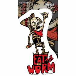 Eat The Worm Tequila Skeleton - Vinyl Sticker
