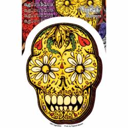 Sugar Skull Multi Flowers - Vinyl Sticker