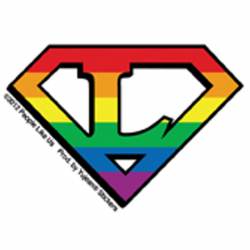 Diamond Super Lesbian LGBTQ Rainbow Pride - Mini Sticker